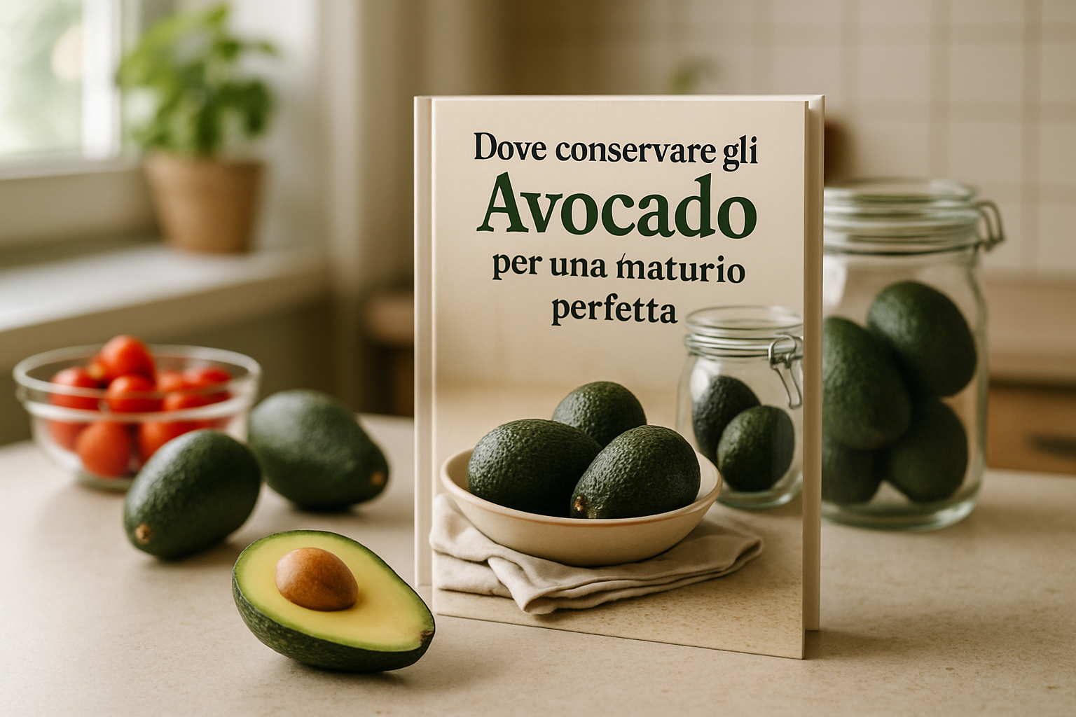 Avocado non maturo conservato in una dispensa fresca con consistenza perfetta per gustarlo in cucina italiana