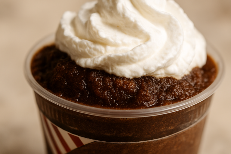 Granita al caffè con panna fresca e brioscia col tuppo, la classica mezza con panna di Messina pronta da gustare in tavola