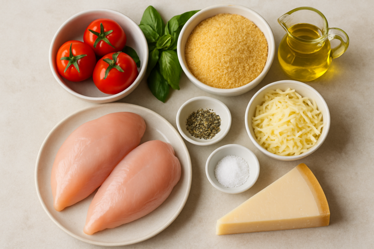 Petto di pollo a tasca ripieno alla parmigiana dorato e filante cotto in friggitrice ad aria con contorno di insalata fresca